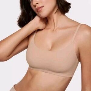 INLYRIC Women's Scoop Bralette Bras Wireless Seamless Beige #7